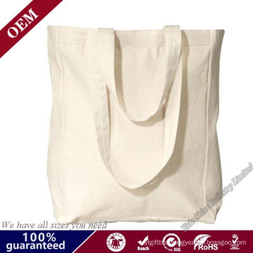 Promising Custom Logo Eco- Friendly Folding Bag Canvas Fabric Organic Cotton Tote Bag Folding Reusable Shopping Bags